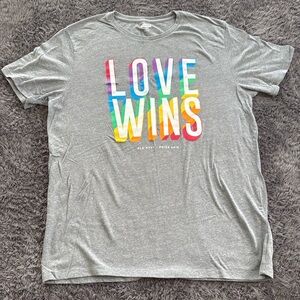 Old Navy Love Wins Gray Tee